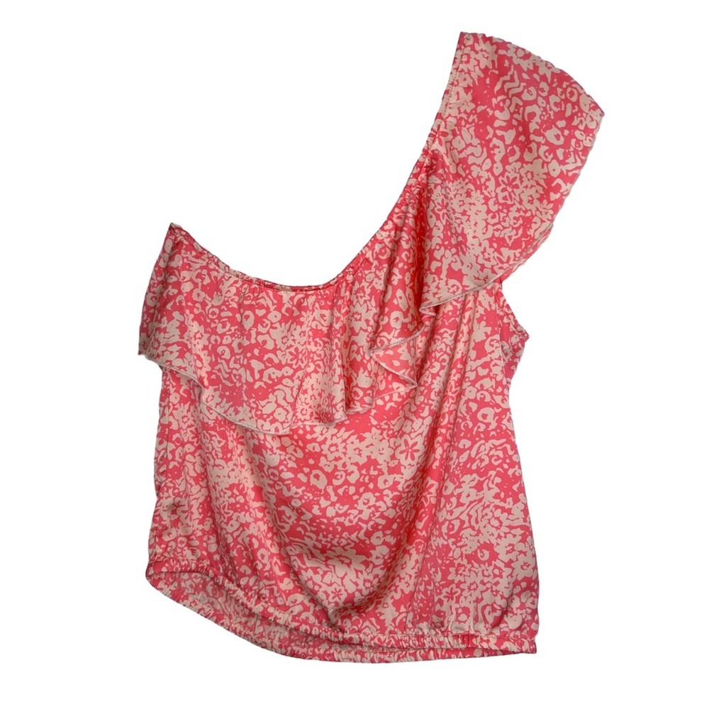 Tropical Pink One Shoulder Top